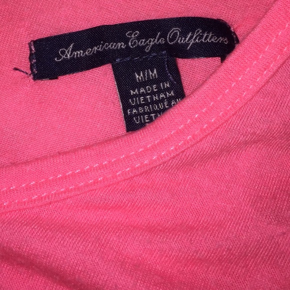 AEO Pink Long sleeved top with lace accents - Picture 5 of 7